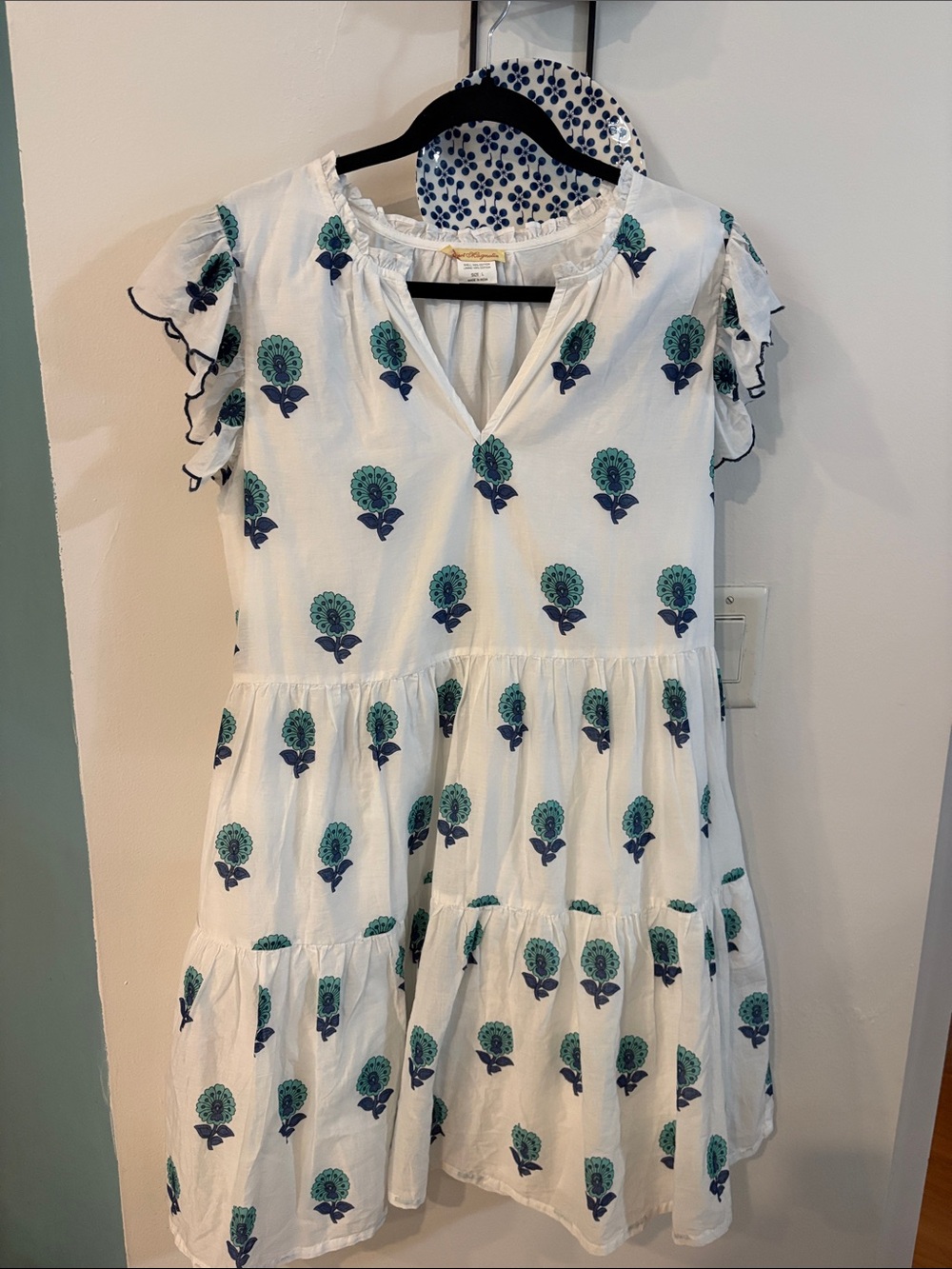 SWEET MAGNOLIA COTTON RUFFLE TIERED DRESS